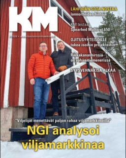 Maaliskuun numeron kannessa ovat Suomen ensimmäiset viljamarkkina-analyytikot. Nordic Grain Intelligence Oy (NGI) on aloittanut toimintansa ja tuo Suomen viljamarkkinoille puolueettoman, ammattimaisen markkina-analyysipalvelun koko viljaketjulle. Yrityksen perustivat kokeneet viljakaupan ammattilaiset Jouko Korkeamäki ja Antti Ahola, joilla on yhteensä yli 20 vuoden kokemus alalta. Lue heidän haastattelunsa uusimmasta KM:stä. 

Maaliskuun lehti on tuplanumero, eli mukana myös KM Rakennusmaailma.